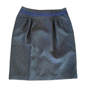 Simply Vera Textured Sparkle Skirt w/ Navy Ribbon